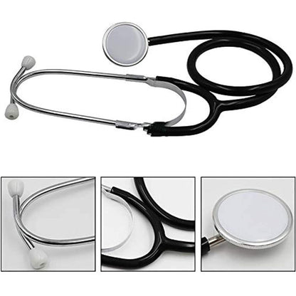 Dual-Head Veterinary Stethoscope – Noise‑Free Stainless Steel for Animals