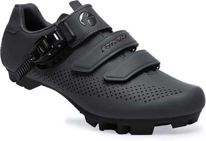 FOTGOAT MTB Cycling Shoes with SPD 2 Cleats, Black EU40