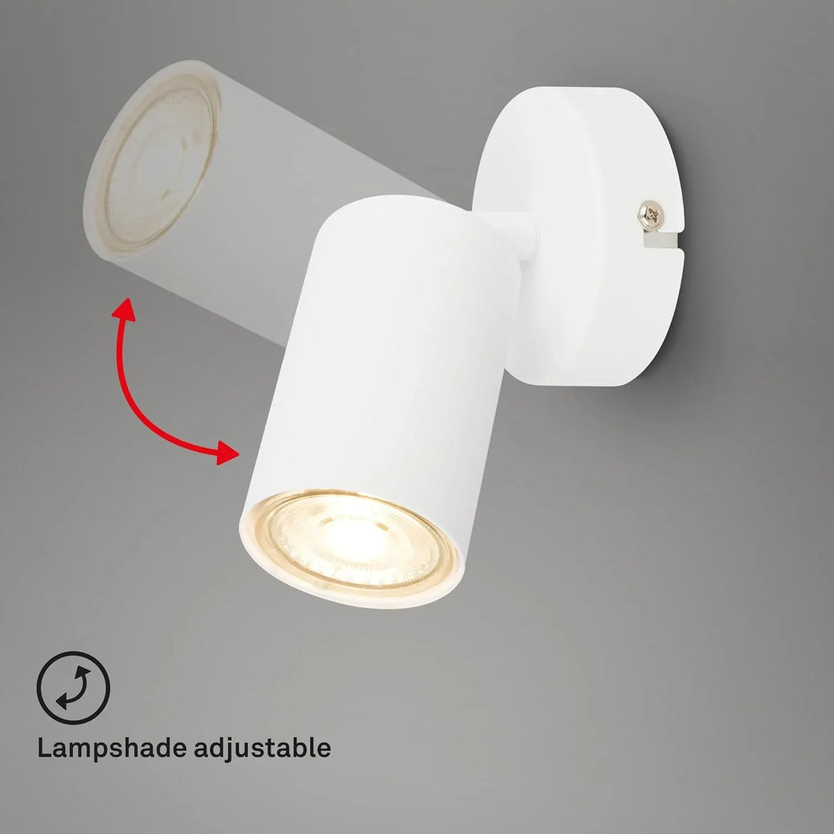 Briloner Modern Swivelling Wall Light, GU10 Socket, Max. 9W, White - Gomix Brands Outlet