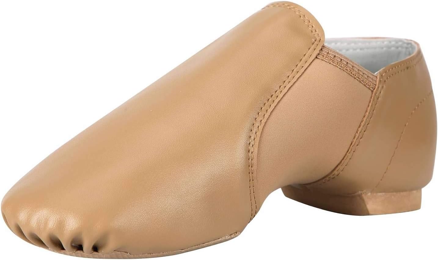 Linodes Unisex PU Leather Slip-On Jazz Dance Shoes