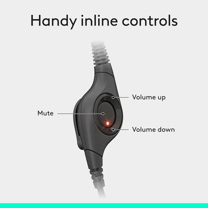 Logitech H390 USB Wired Headset with Noise-Cancelling Mic
