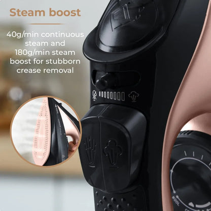 TOWER Cordless CeraGlide Steam Iron Black Rose Gold 2400W - Gomix Brands Outlet