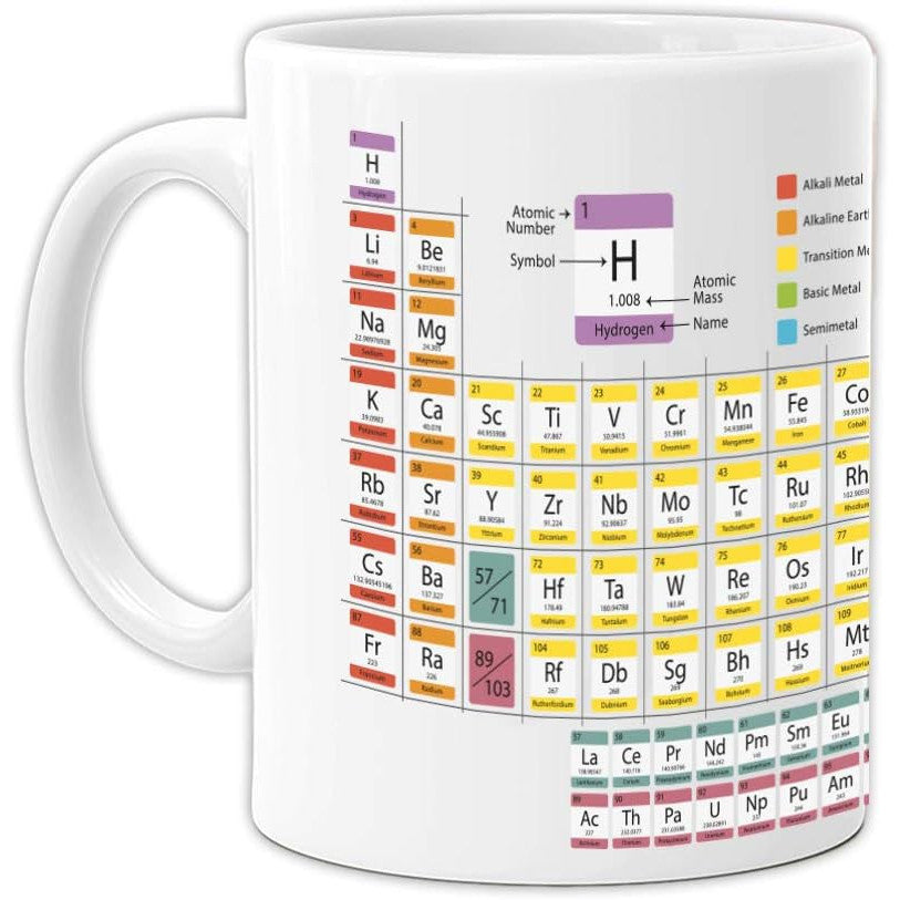 20Giugno Periodic Table Ceramic Mug 11oz White Chemistry Gift