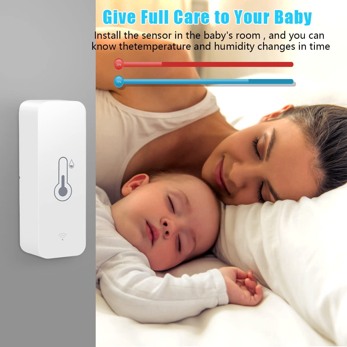 Ventika FAR1 WiFi Temperature Humidity Sensor White