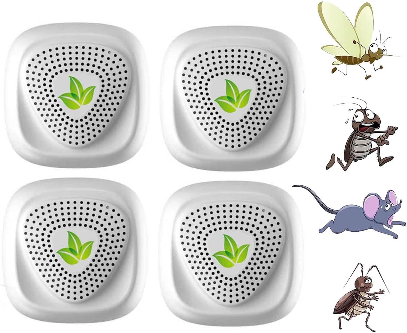 COODAY Ultrasonic Pest Repeller Plug-in, 4-Pack for Mosquitoes, Rodents, Insects