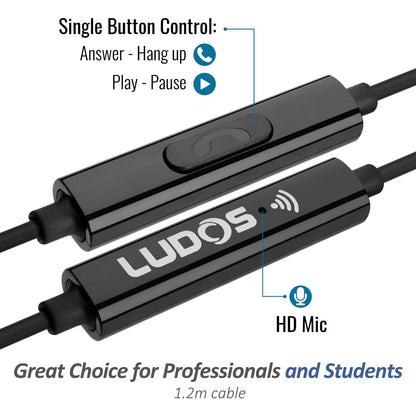 LUDOS Ultra USB‑C Magnetic Earbuds for iPhone and Android