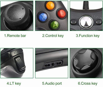 Diswoe 8610 Wired USB Controller for PC and Xbox 360