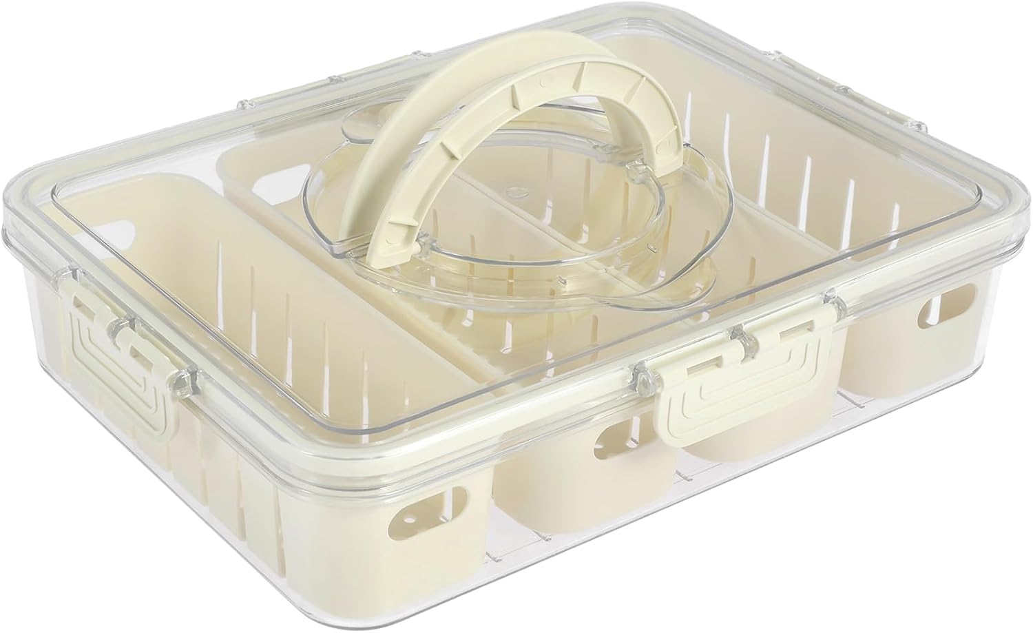 SHASUXTING 4‑Compartment Divided Serving Tray with Sealing Lid