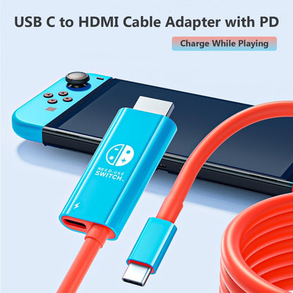 For Switch USB C to HDMI Adapter Cable for Switch 100W