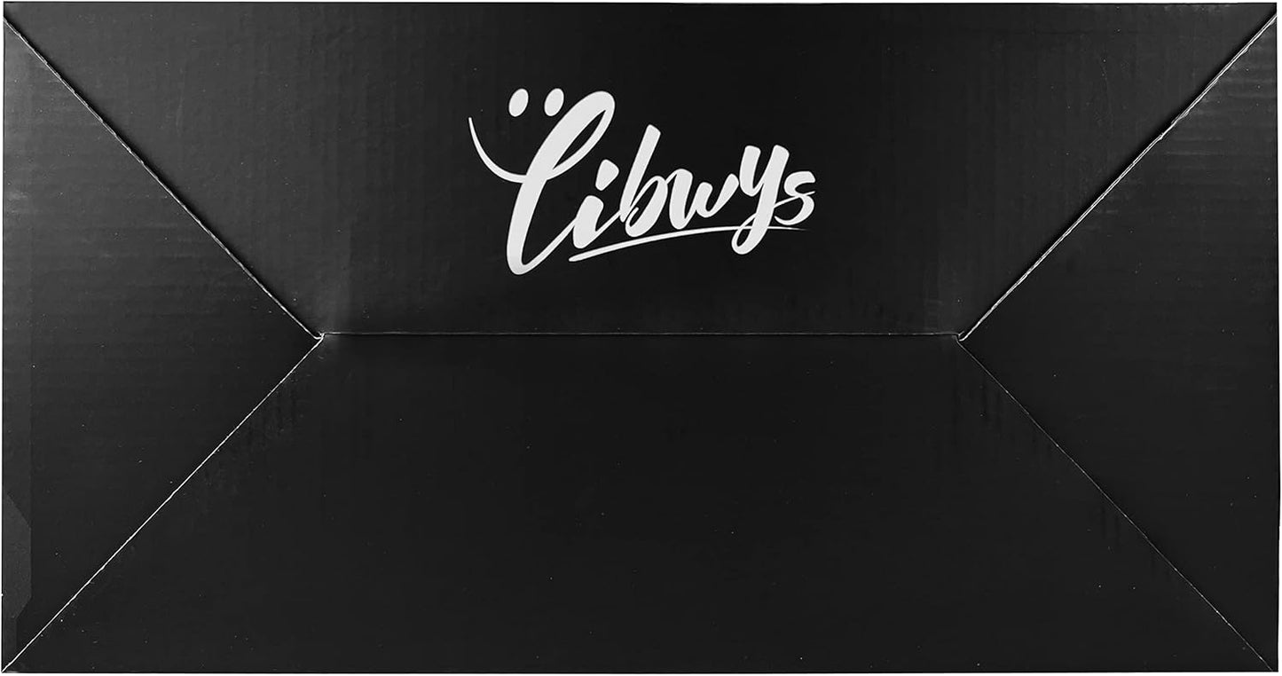 LIBWYS 12-Piece Square Glass Storage Jars with Bamboo Lids