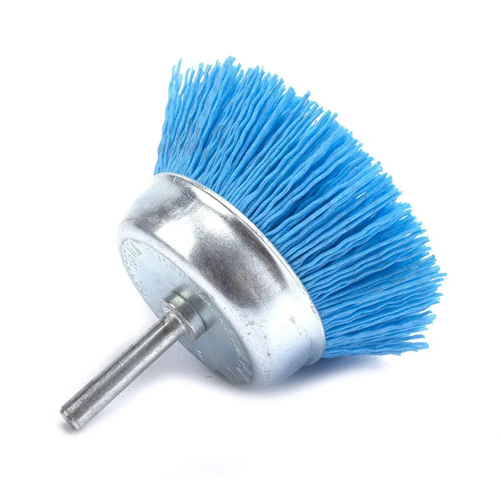 Osborn 3-Inch (75mm) Nylon Abrasive Cup Brush 1/4" Blue Grit 240 - Gomix Brands Outlet