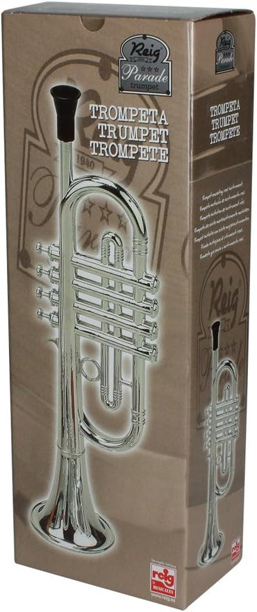 Reig Deluxe Silver Trumpet - Authentic Sound, Kids Musical Instrument