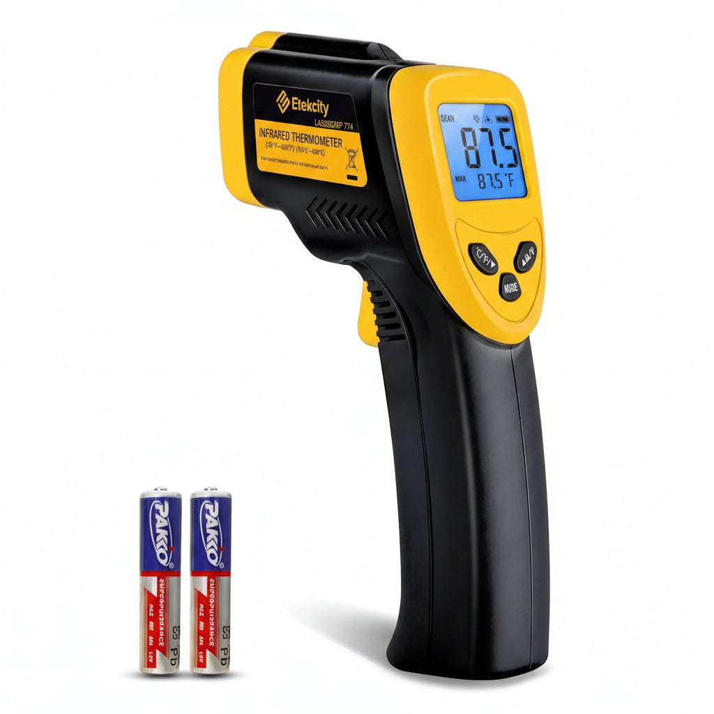 Etekcity 774 Laser Infrared Thermometer with Adjustable Emissivity - Yellow - Gomix Brands Outlet