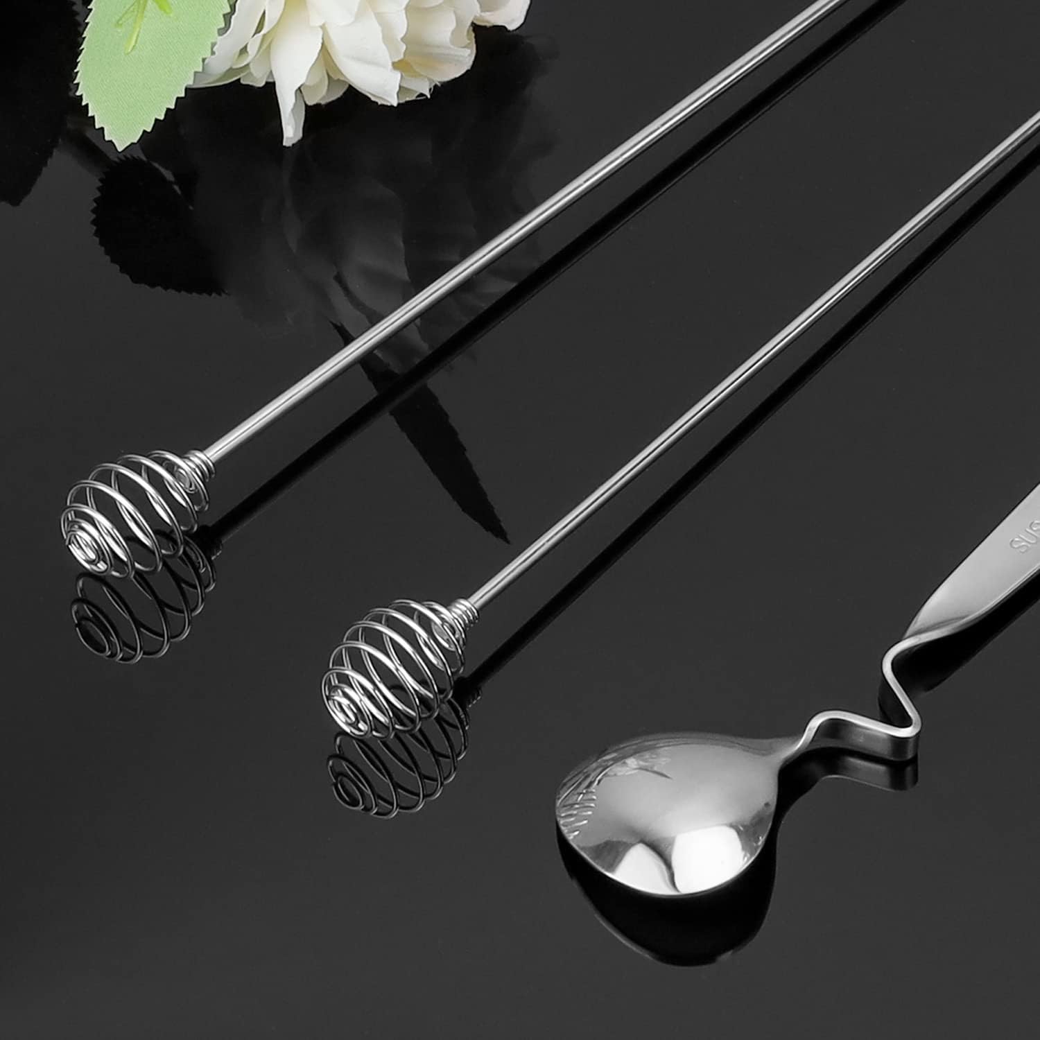 DIYCUT 3‑Piece Stainless Steel Honey & Coffee Spoon Set