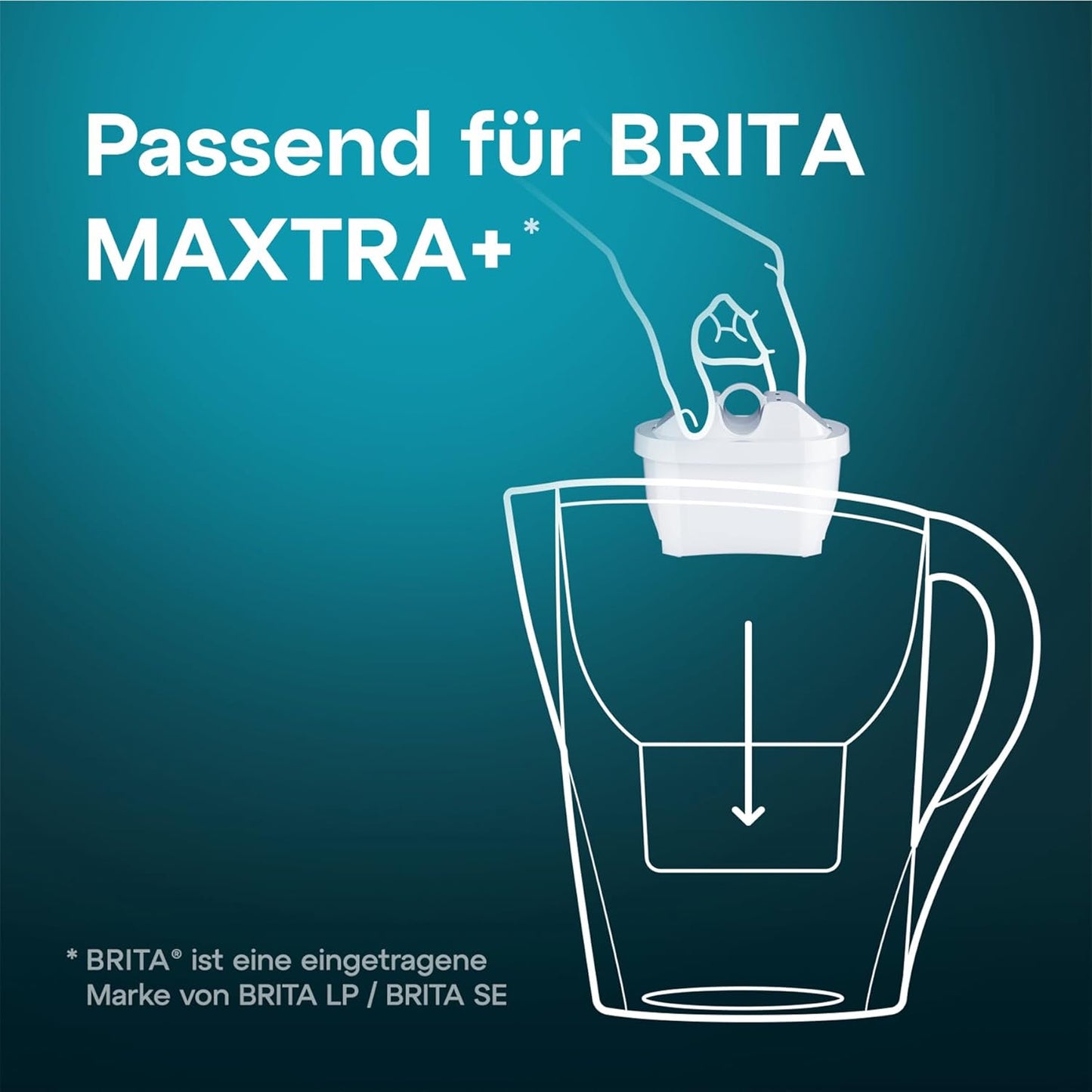 AQUAEFFECT MAX+ Water Filter Cartridge Pack – 6 for Brita Maxtra