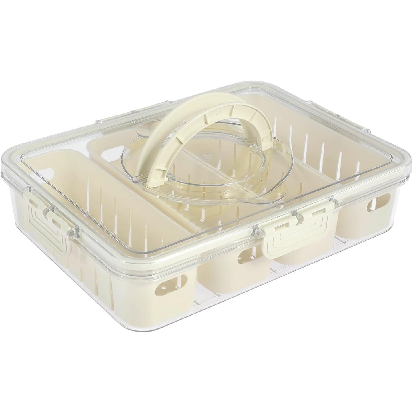 SHASUXTING 4‑Compartment Divided Serving Tray with Sealing Lid