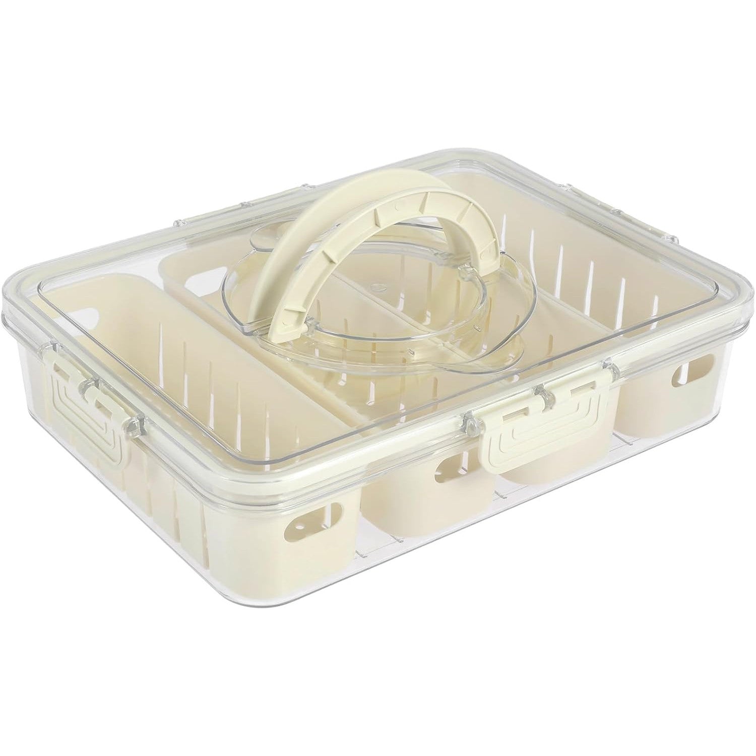 SHASUXTING 4‑Compartment Divided Serving Tray with Sealing Lid