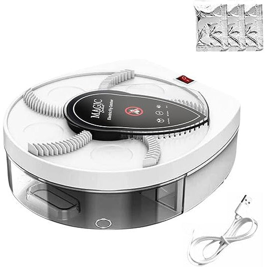 MAGIC SELECT Electric Fly Catcher: 360° Rotating USB-Powered Fly Trap for Home & Kitchen