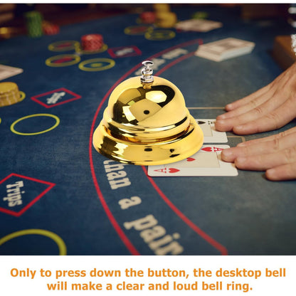 NUOBESTY Golden Desk Service Bell 8.5cm Iron Call Bell