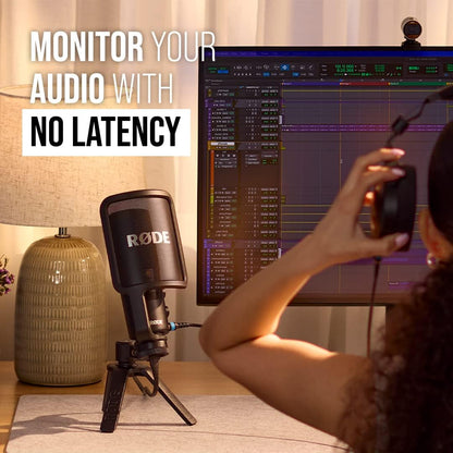 RØDE NT-USB+ Studio-Grade USB Condenser Microphone with Pop Filter
