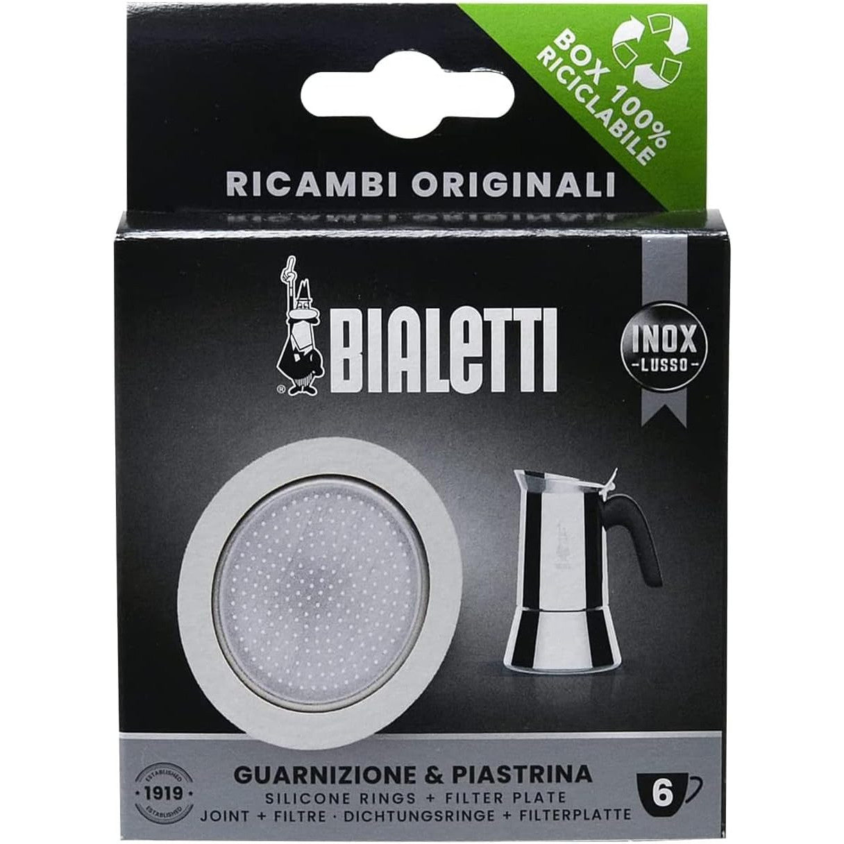 Bialetti 800412 Replacement Gasket & Plate for 6-Cup Espresso Makers