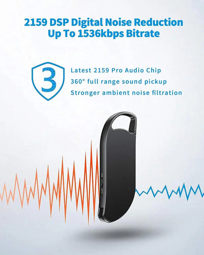 64GB Vandlion Digital Voice Recorder with Triple Noise Reduction - Gomix Brands Outlet