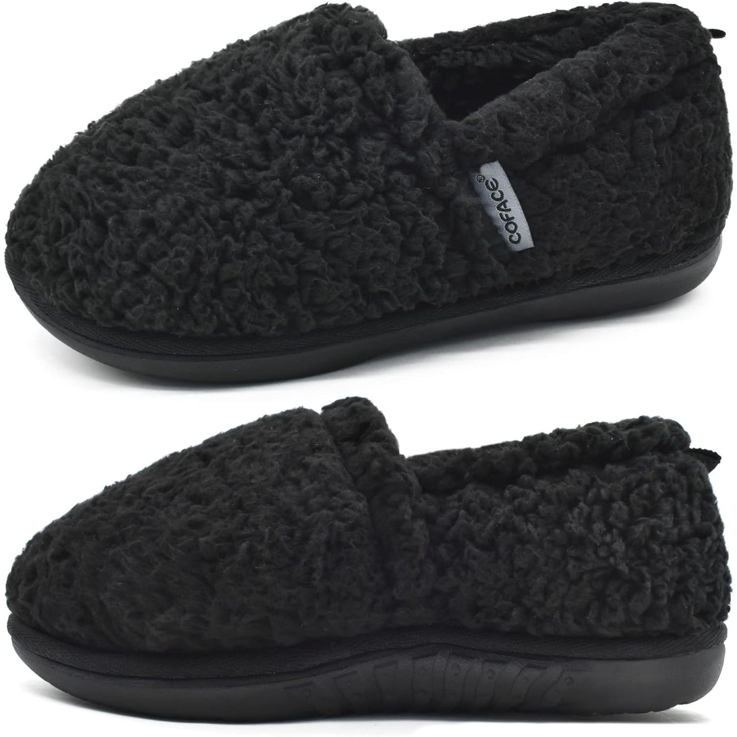 CoFace Women's Memory Foam Sherpa Plush Slippers – Warm Comfort