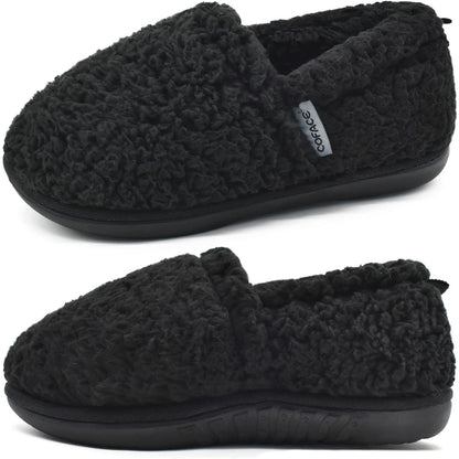 CoFace Women's Memory Foam Sherpa Plush Slippers – Warm Comfort