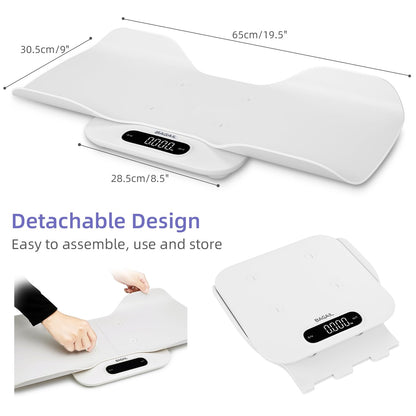 BAGAIL Baby Scale with Removable Tray Automatic Rotating Readings Tare Lock 180 kg
