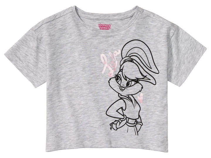 Disney Looney Tunes 2-Pack Cropped Girls' T-Shirts Multicolored 110-116 cm (4-6 Years) 437732-1