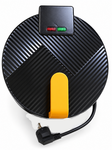 Oarana LV-551 Compact Round Electric Waffle Maker, Non‑Stick Plates