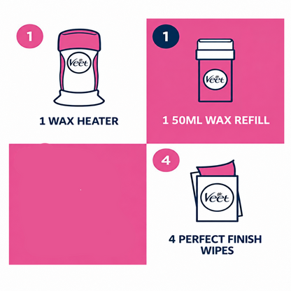Veet Easy Wax Hair Removal Device Set 50ml