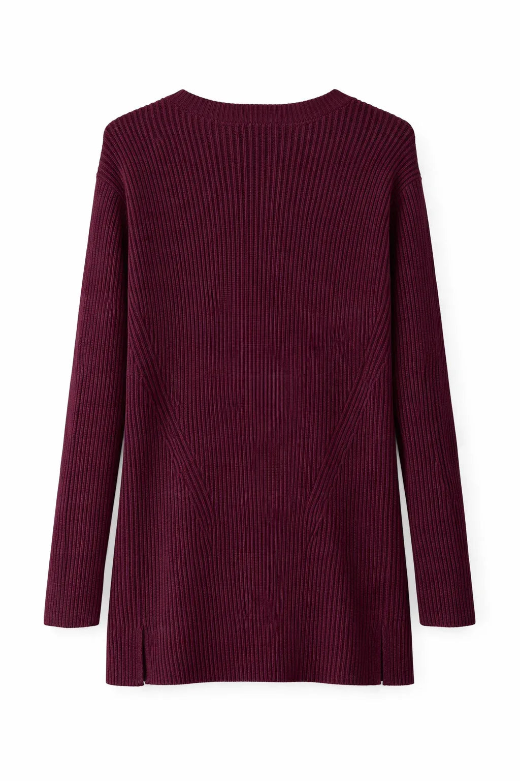 Lands' End Cotton Ribbed Knit V-Neck Jumper Dress - Gomix Brands Outlet