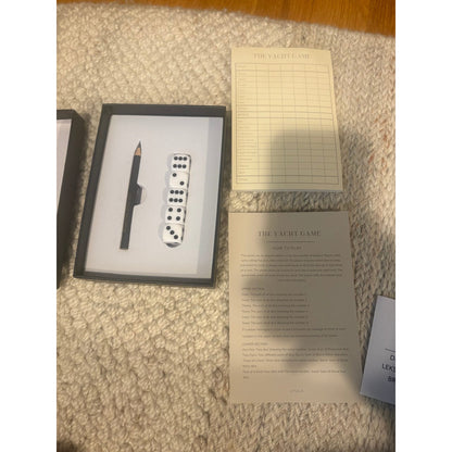 Premium The Yacht Game Yatzy Dice Set - New, Elegant Board Game Fun