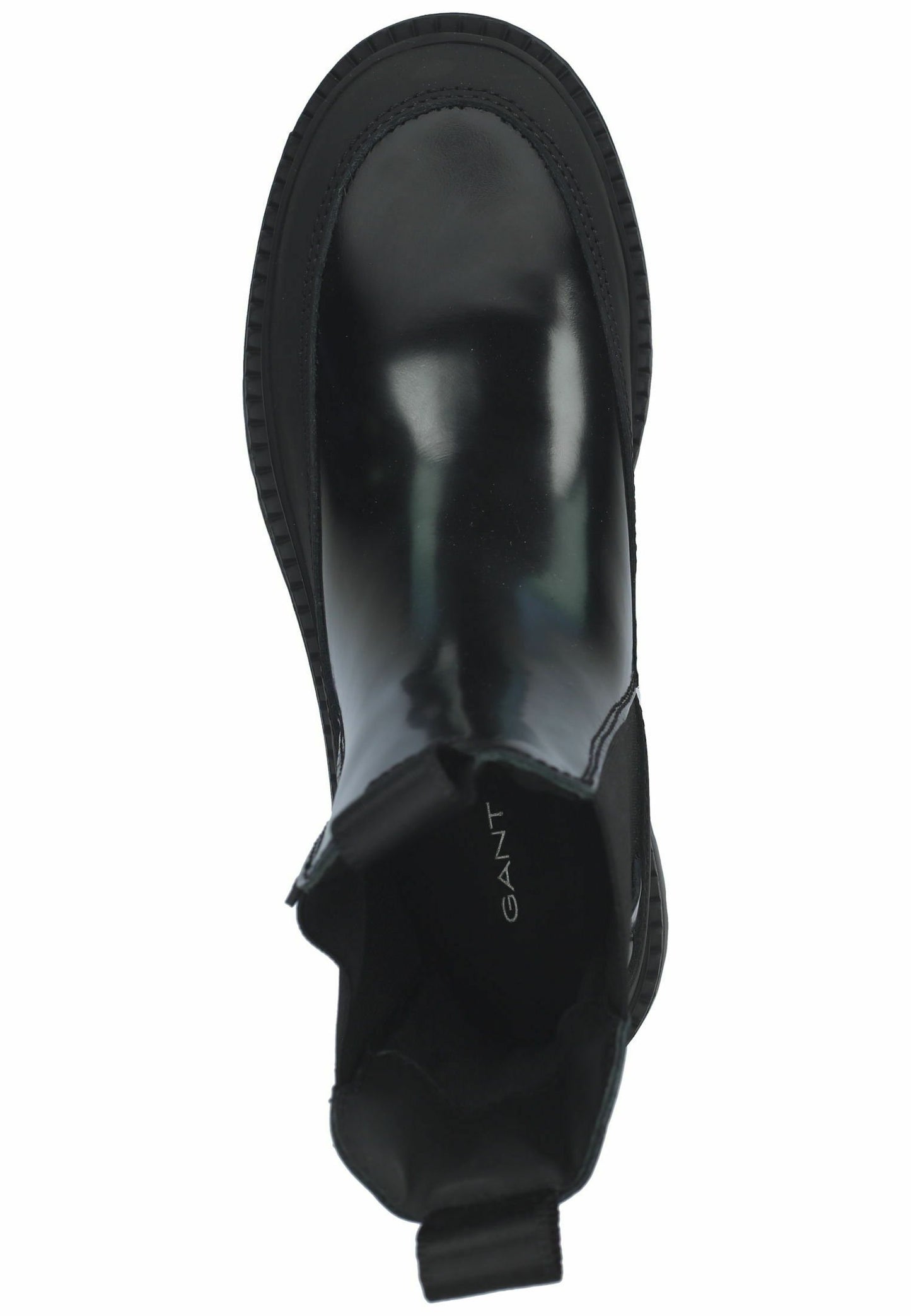 GANT PREPNOVO Women's Classic Black Patent Leather Chelsea Ankle Boots