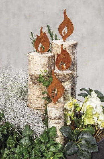 Rayher Metal Flame Garden Stakes 13cm 15cm 6672701