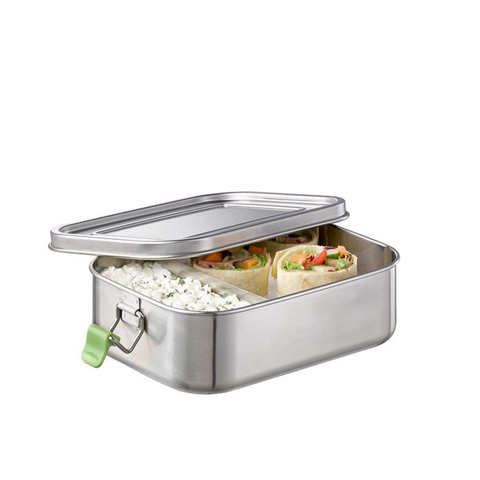 Stainless Steel LUNCHBUDDY 1.1L Lunch Box with Secure Clips