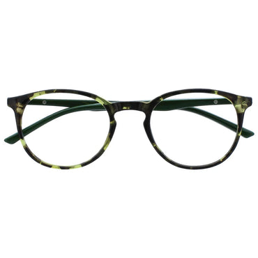 Opulize MET Thin Round Reading Glasses with Contrast Arm