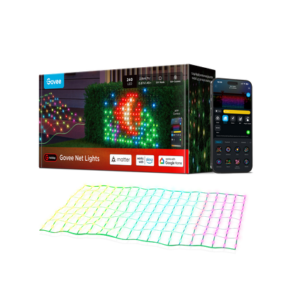 Govee RGBIC LED Net Lights for Bushes Outdoor Garden Decor Smart App Control