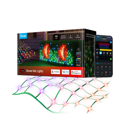 Govee RGBIC LED Net Lights for Bushes Outdoor Garden Decor Smart App Control