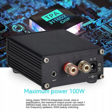 Dollatek B3 Subwoofer Amplifier 100W TPA3116D2 NE5532 Black
