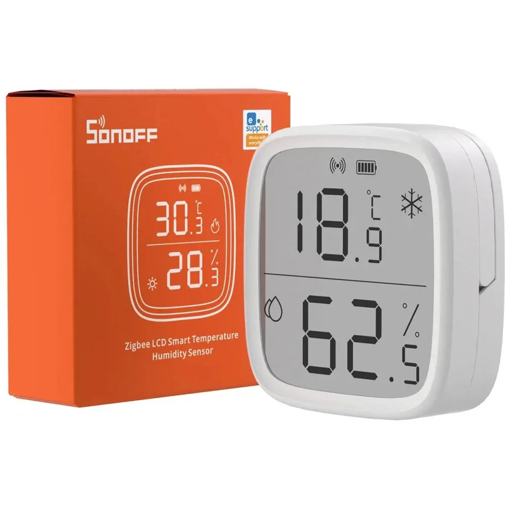 SONOFF SNZB-02D White Zigbee Temperature & Humidity Sensor with LCD - Gomix Brands Outlet