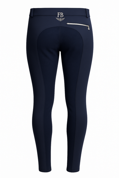 Felix Bühler Navy Full-Seat Riding Breeches – Back View