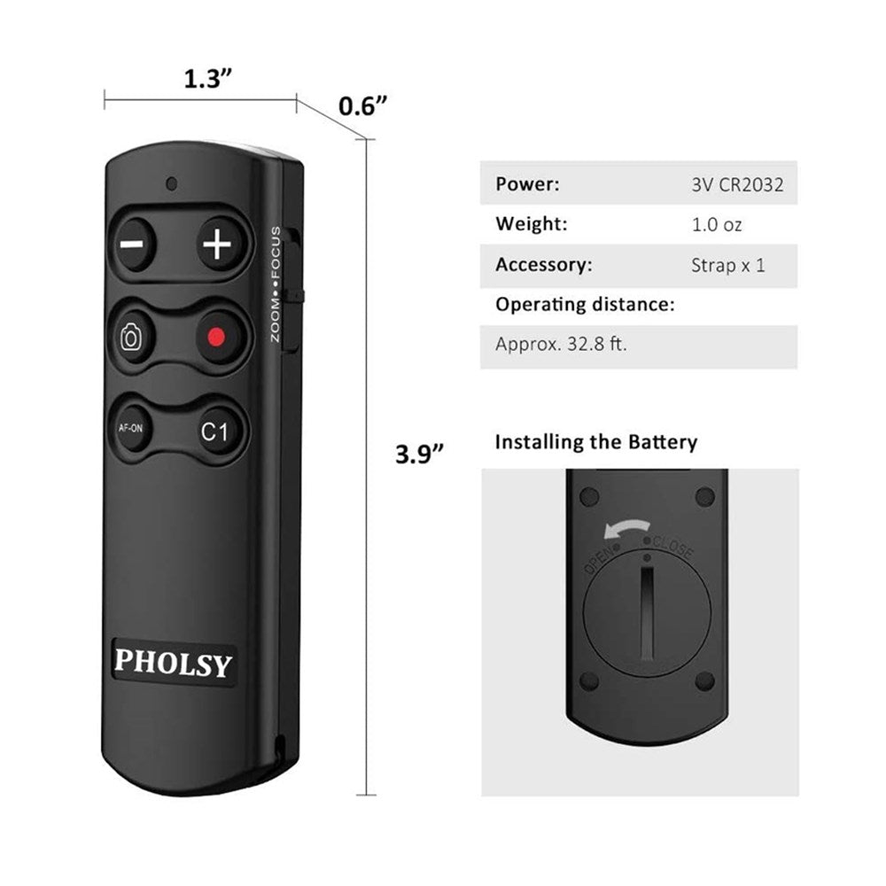 PHOLSY RMT-P1BT Bluetooth Camera Remote for Sony Cameras