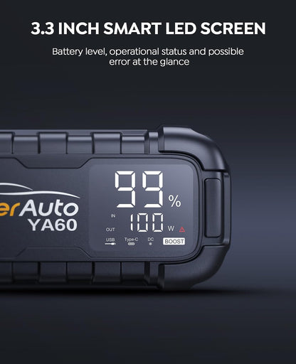 YaberAuto YA60 Car Jump Starter 8000A 65W