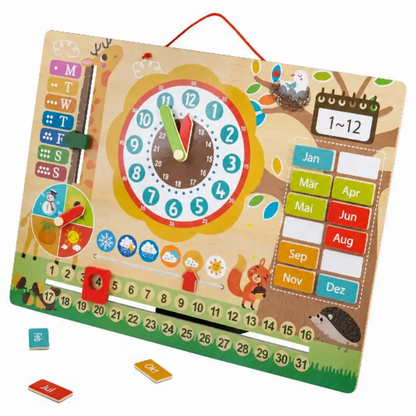 PLAYTIVE Wooden Laptop Magnetic Clock