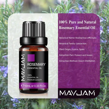 MAYJAM 100% Pure Natural Rosemary Essential Oil 10ml Aromatherapy Diffuser - Gomix Brands Outlet