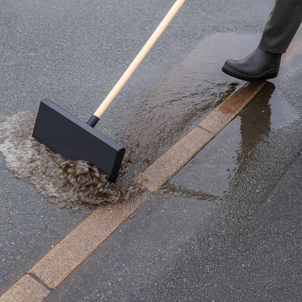 Batavia SnoBlad Multi-Shifter: All-Season Cleaning Tool with Wooden Handle