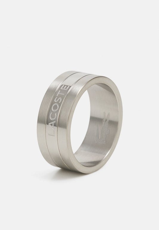 Sleek Lacoste Men's Stainless Steel Band Ring B.Zero1 Style