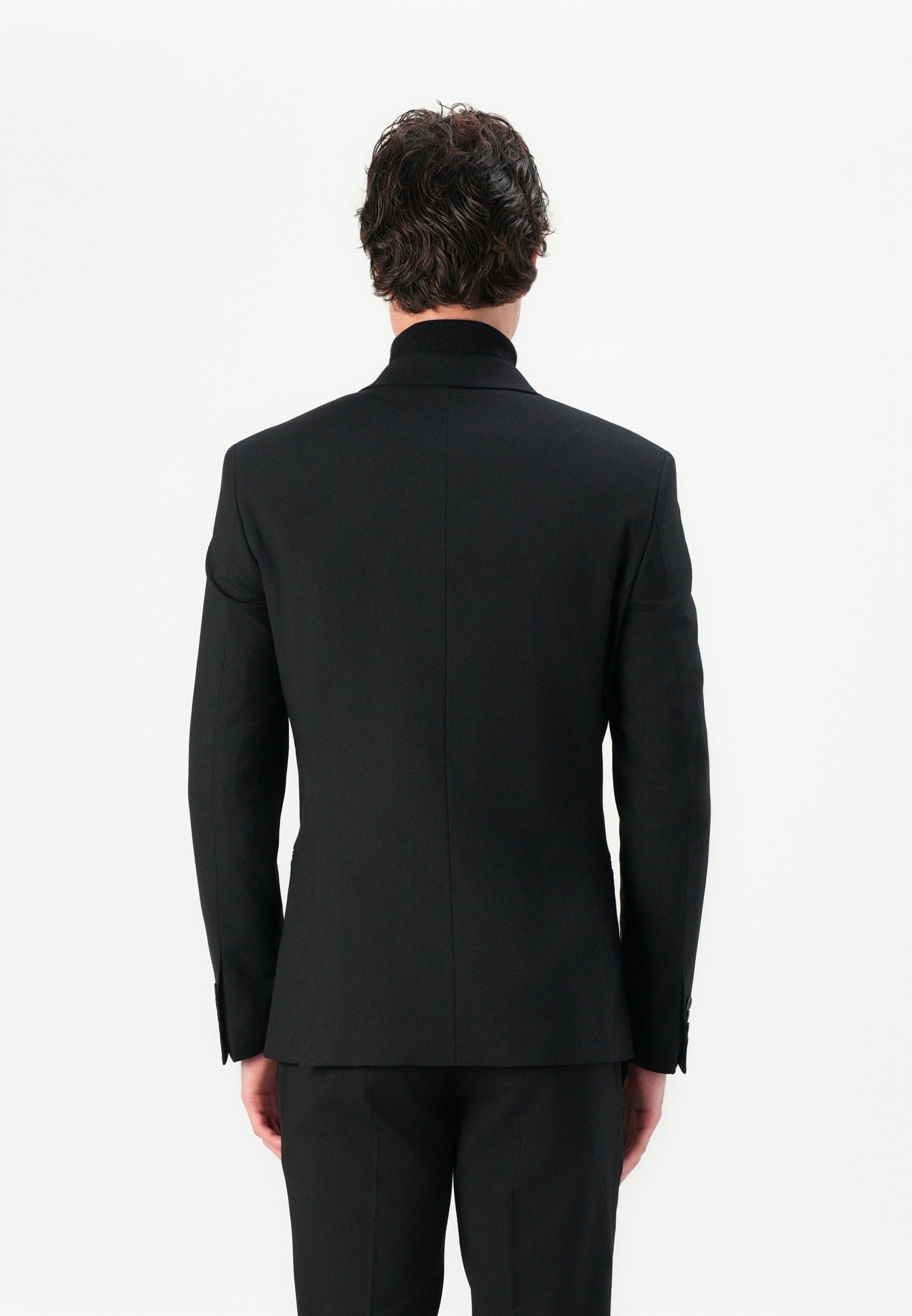 Elegant Isaac Dewhirst Soloman Slim Fit Black Two-Button Suit Jacket